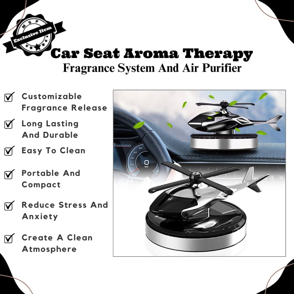 Car Aroma Diffuser Air Freshener Helicopter – Rotating Propeller Fragrance Freshener for Dashboard & AC Vent | Long-Lasting, Stylish Car Perfume