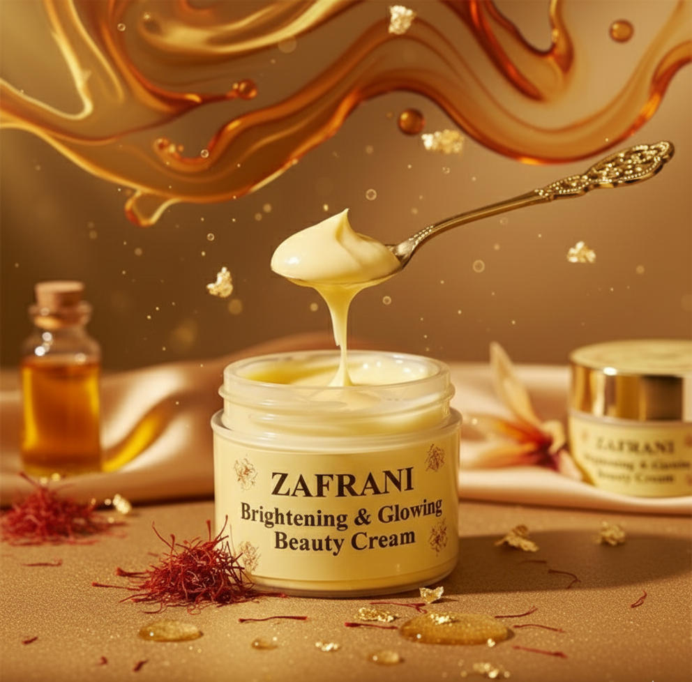 Zafrani Brightening & Glowing Beauty Cream | Radiant, Soft & Nourished Skin | Skin Lightening & Hydrating Formula (100g)